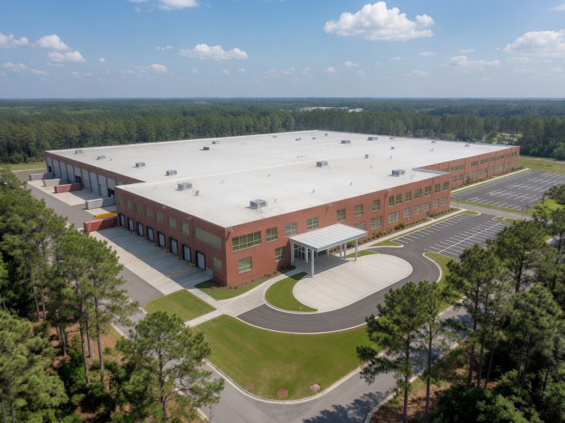 Aerial view of the Torito Brands manufacturing and distribution facility in Quincy, Florida